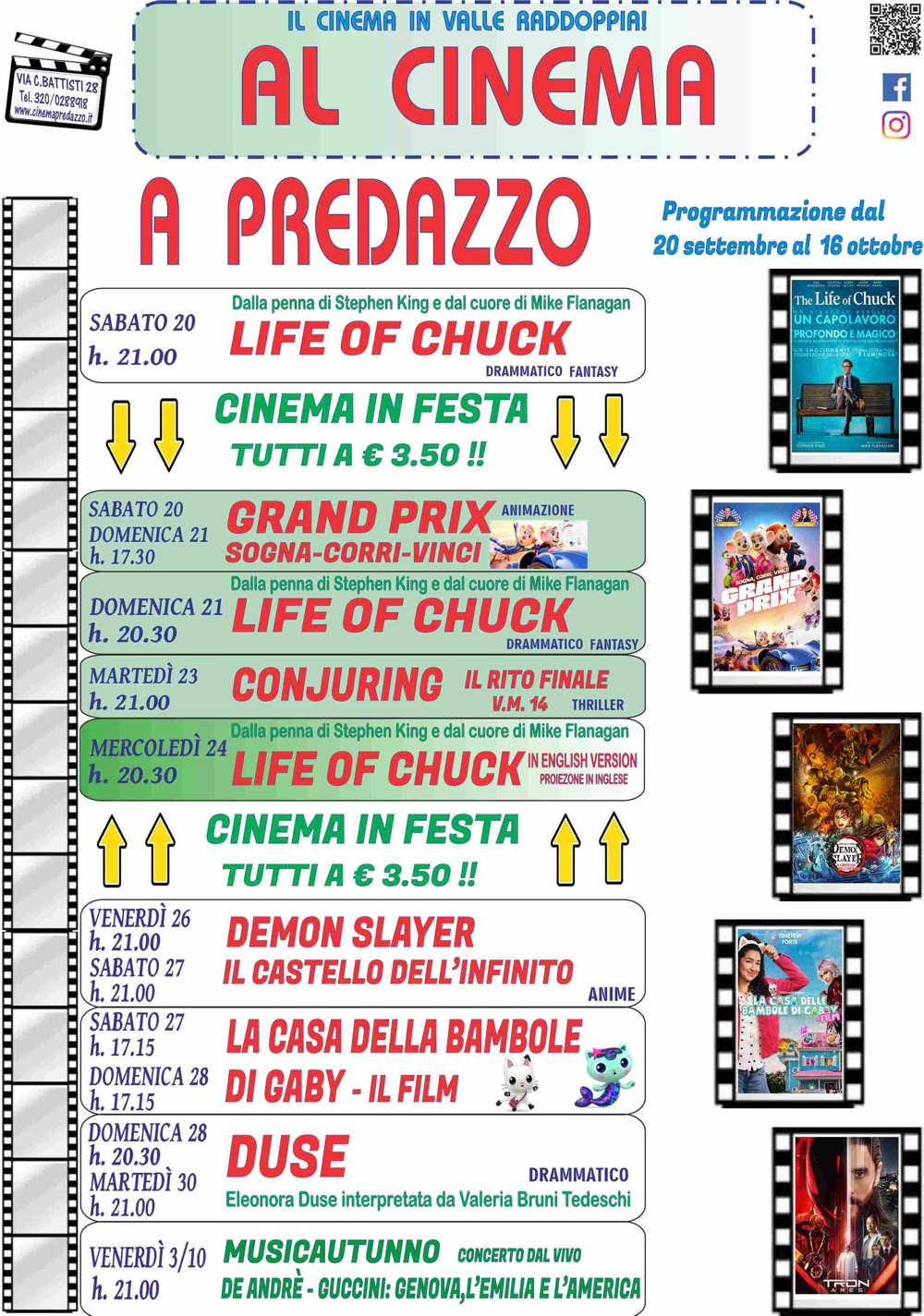 Programmazione cinema a Predazzo - Fiemmeresidence.com
