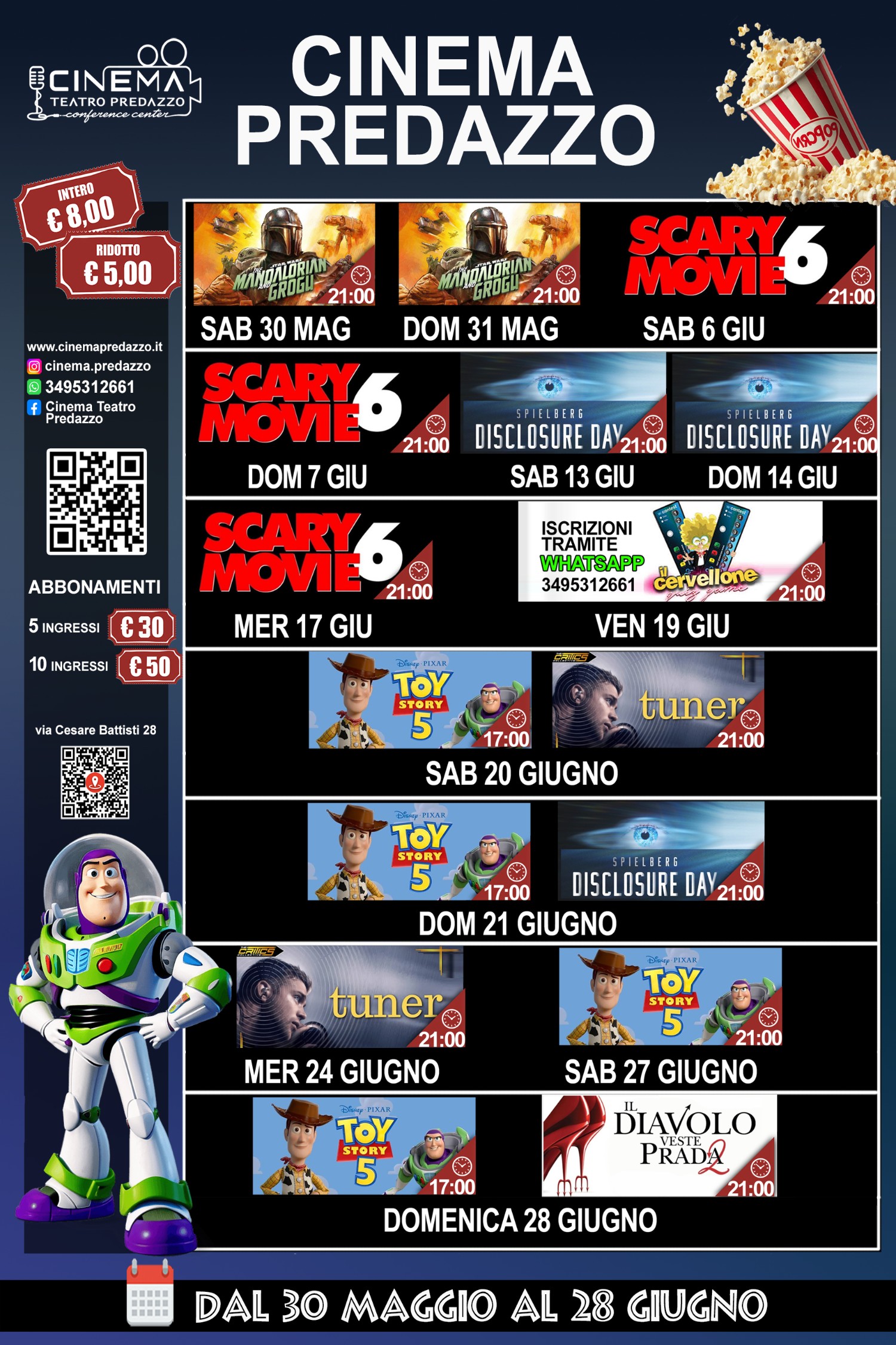 Programmazione cinema a Predazzo - Fiemmeresidence.com