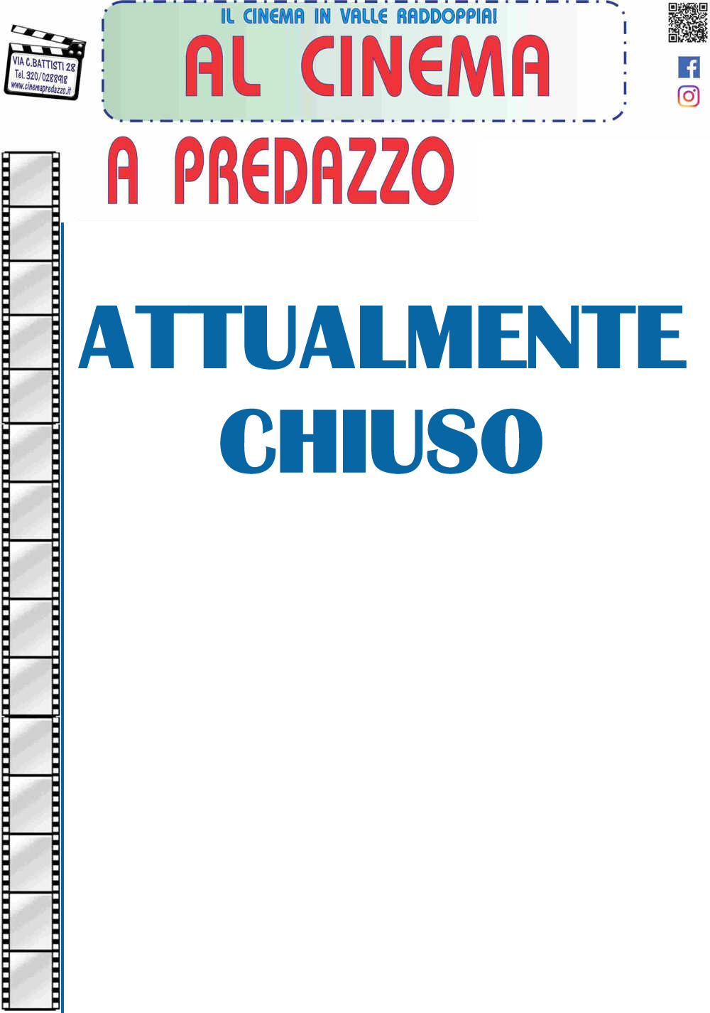Programmazione cinema a Predazzo