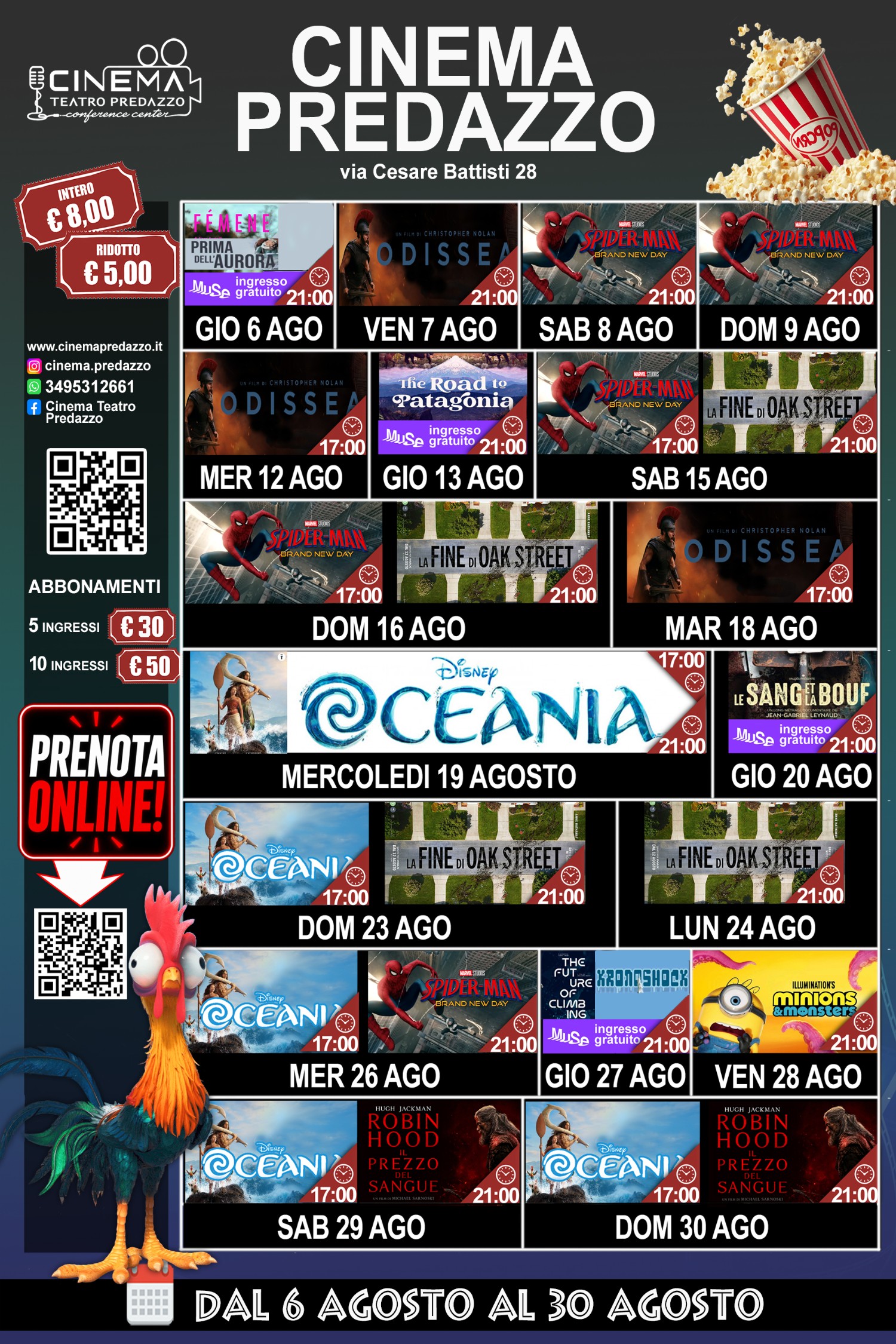 Programmazione cinema a Predazzo - Fiemmeresidence.com