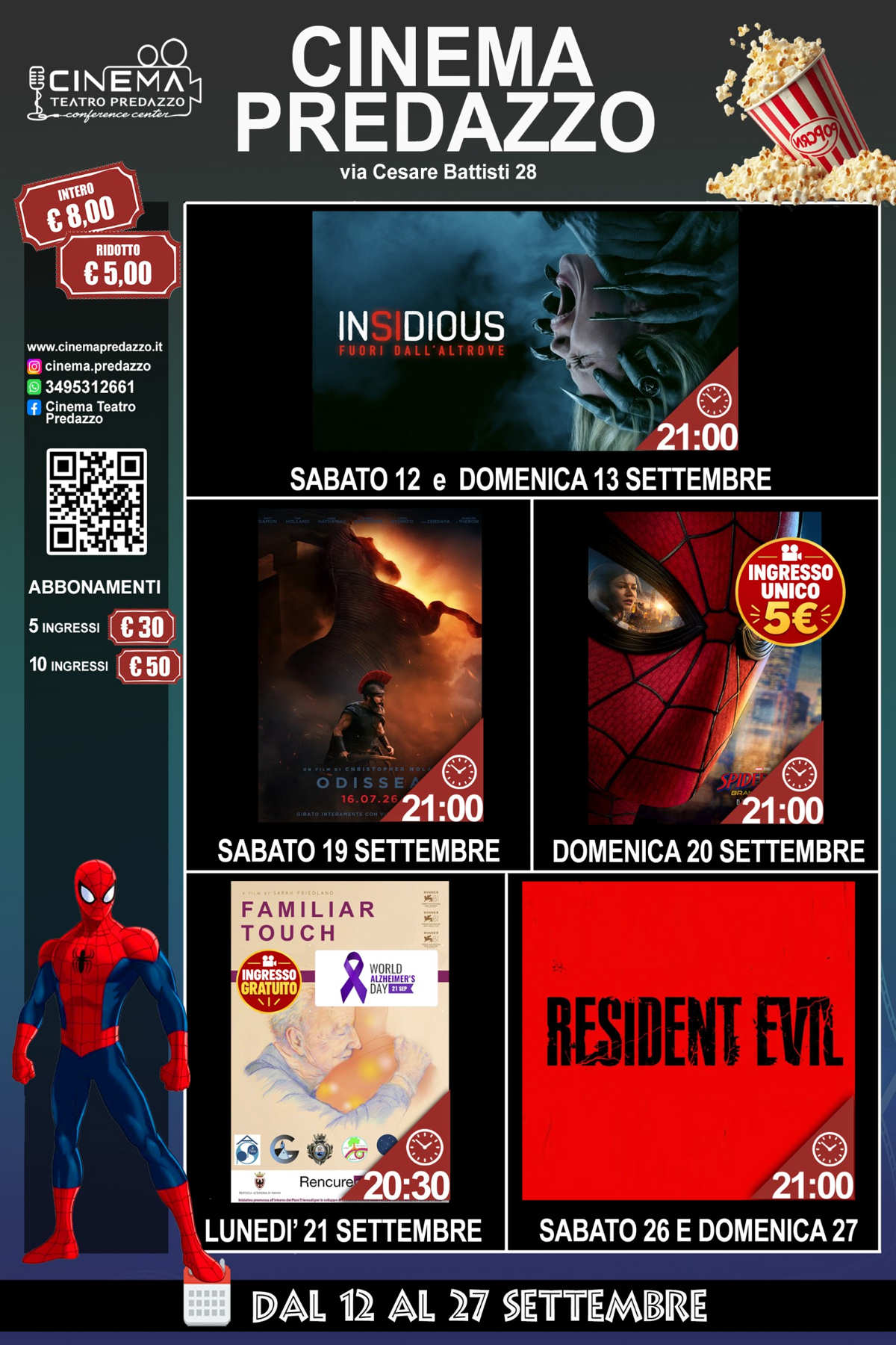 Programmazione cinema a Predazzo - Fiemmeresidence.com