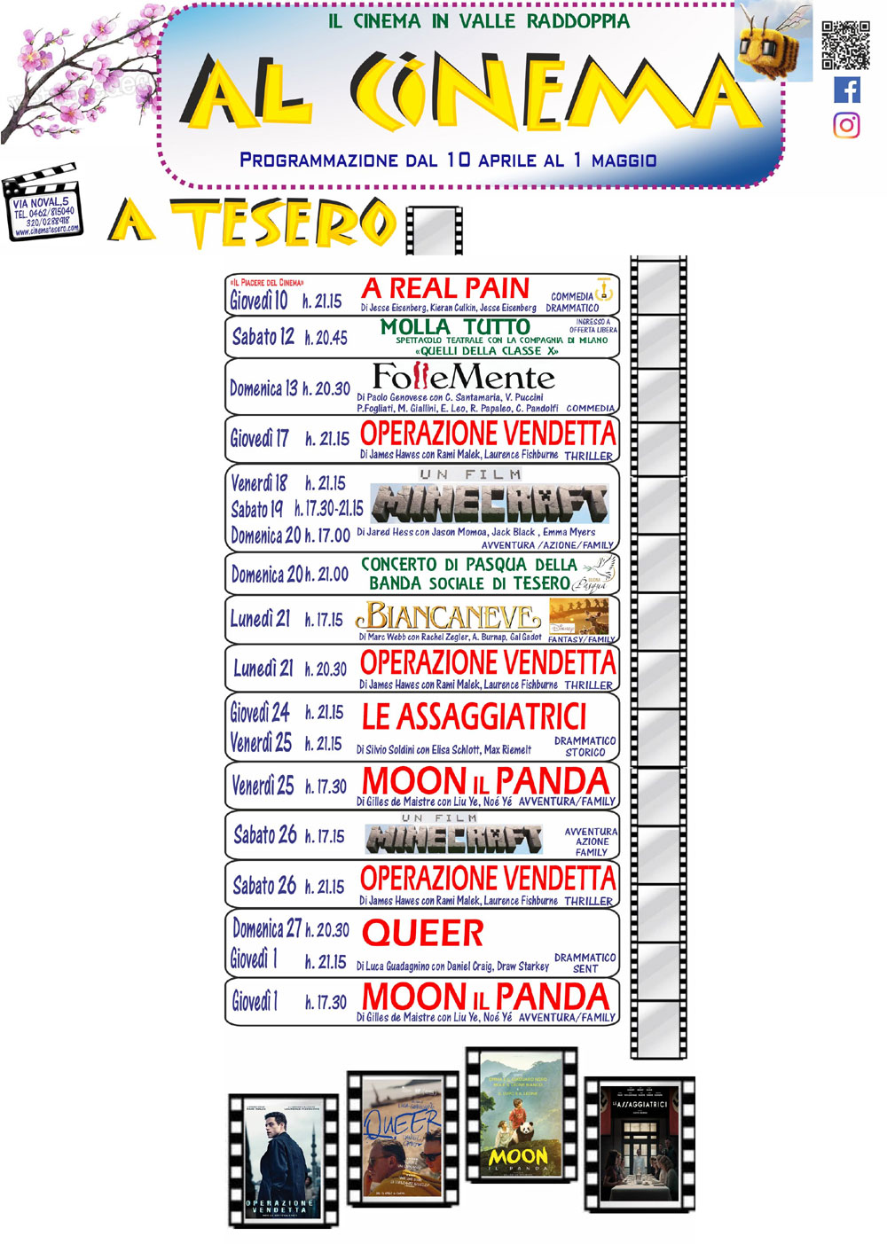 programmazione Film Cinema Tesero Val di Fiemme