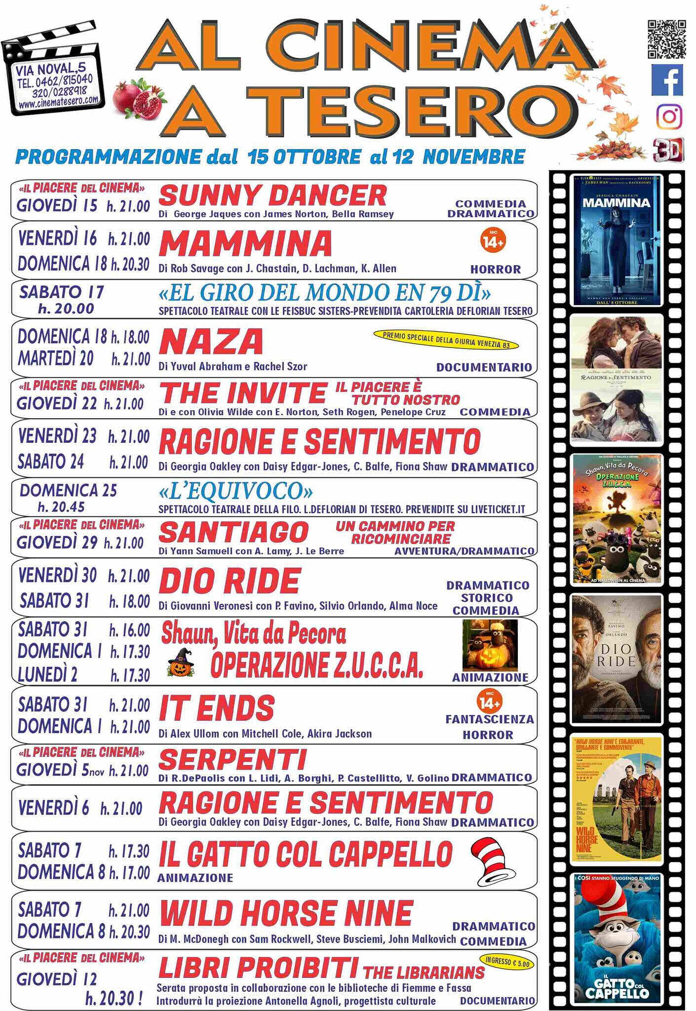 programmazione Film Cinema Tesero Val di Fiemme