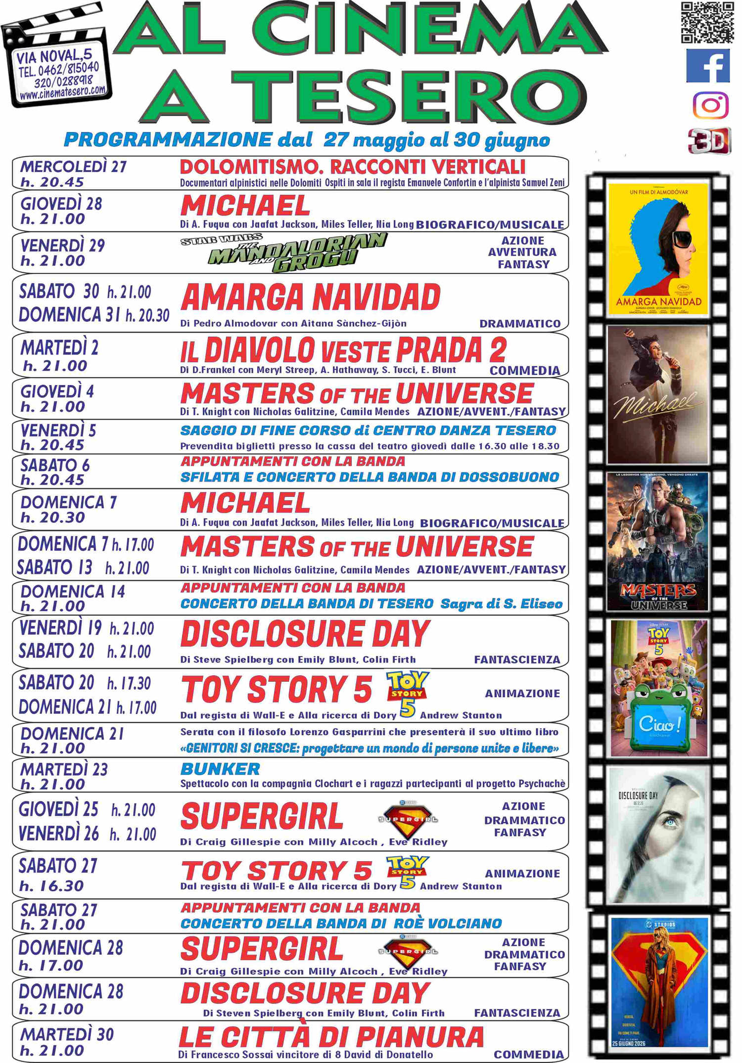 Programmazione cinema a Tesero - Fiemmeresidence.com
