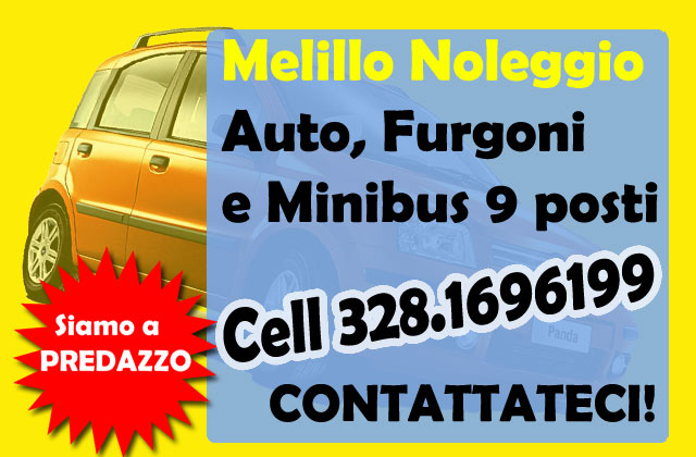 Melillo Rent a Predazzo Noleggio auto e furgoni in Val di Fiemme e Val di Fassa